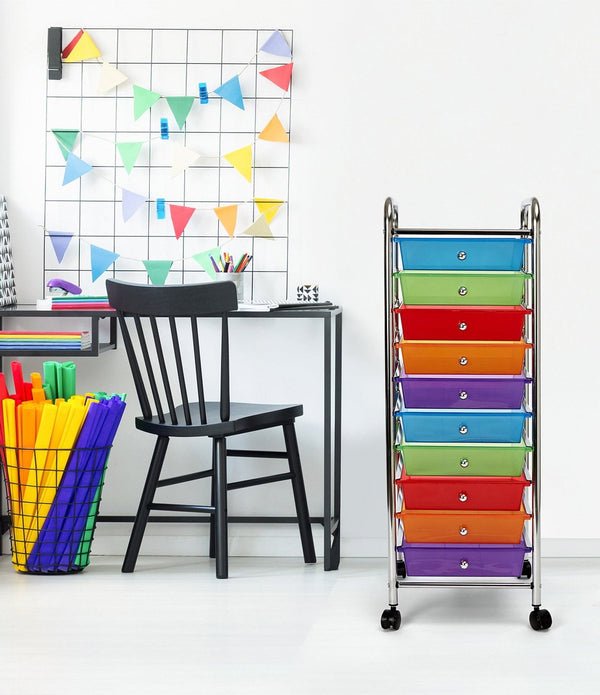 Seville Classics 10 Drawer Cart (Multiple Colors)