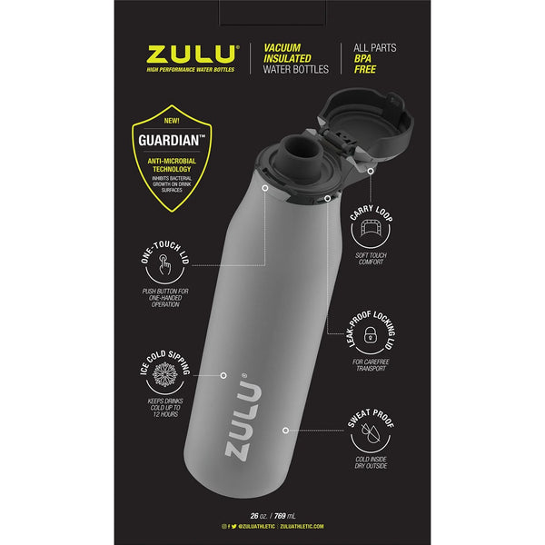 ZULU 26 oz. Stainless Insulated Water Bottle, 2 Pack
