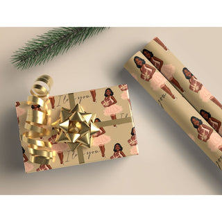 Mah Melanin Beautiful Collection Premium Wrapping Paper, 4 pk.