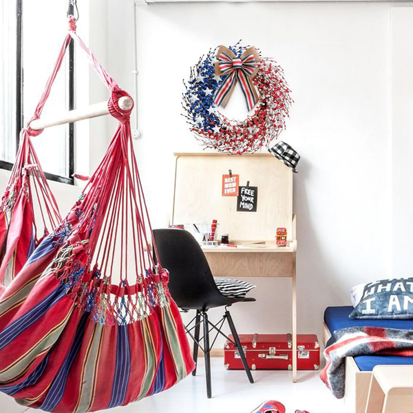 4th of July Wreaths for Front Door Patriotic Decor