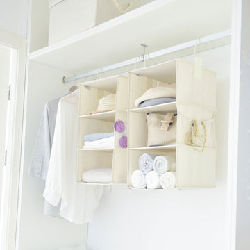 We Think Storage Set of 4 Attachable Three-Shelf Hanging Closet Organizers, Assorted Colors