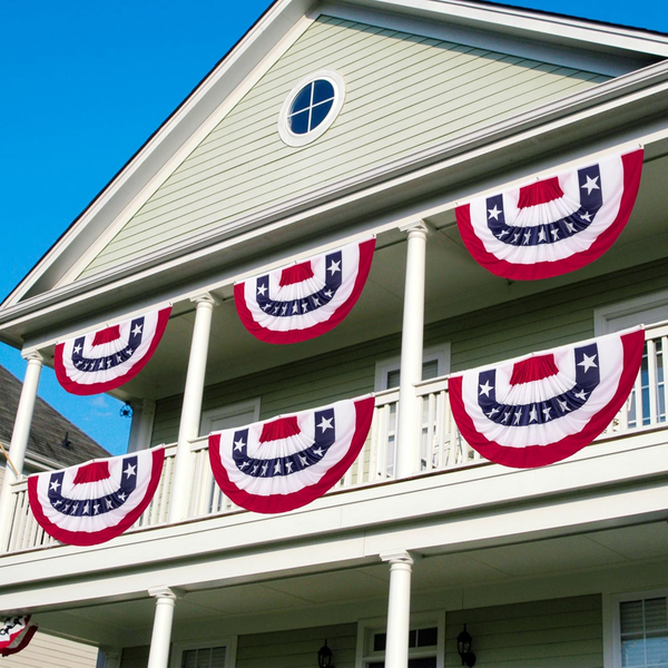 Red White Blue Flag Patriotic Bunting Set for 4th of July Decor