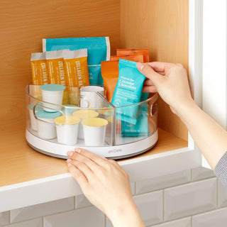 YouCopia Crazy Susan Turntable with 3 Bins Organizer Set