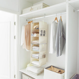 We Think Storage Set of 4 Attachable Three-Shelf Hanging Closet Organizers, Assorted Colors