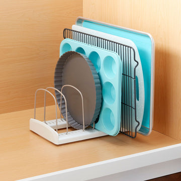 YouCopia Expandable Cookware and Adjustable Bakeware Storage Rack, 2-Piece Set