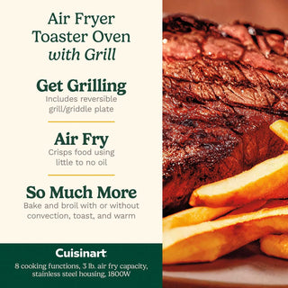 Cuisinart 8-in-1 Toaster Oven Air Fryer with Grill, Stainless Steel