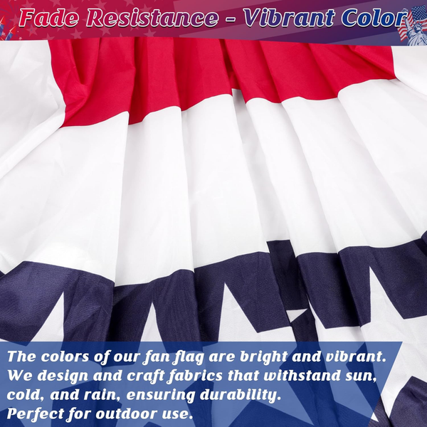 Red White Blue Flag Patriotic Bunting Set for 4th of July Decor