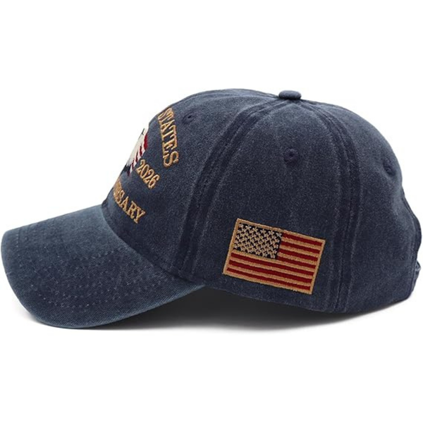 Baseball Cap USA 250th Anniversary Patriotic Hat 1776–2026