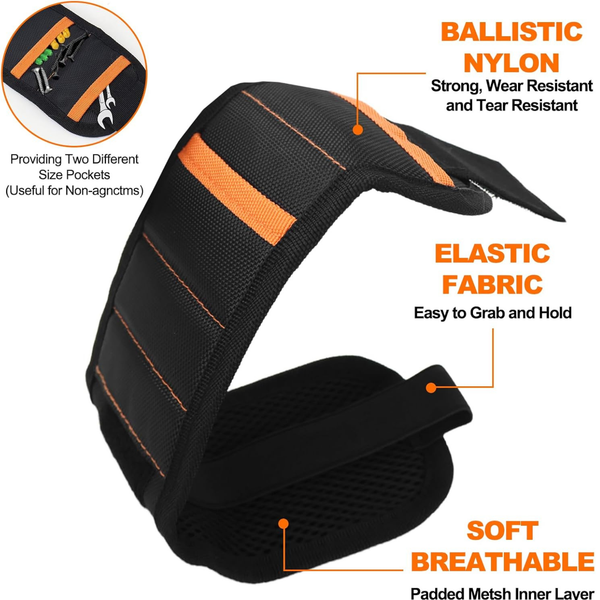 Construction Tools Magnetic Wristband 2-Pack Father’s Day Gift