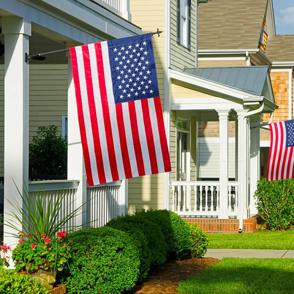 Embroidered US Flag for Outdoor Patriotic Display