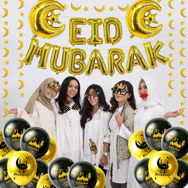 Eid Banner Party Kit with Balloons & Decorations
