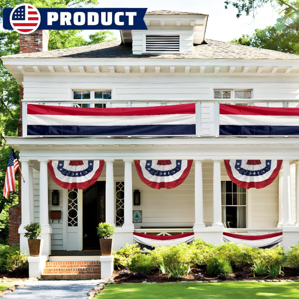 US Flag Decorations Patriotic 4th of July Bunting Banner