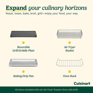 Cuisinart 8-in-1 Toaster Oven Air Fryer with Grill, Stainless Steel