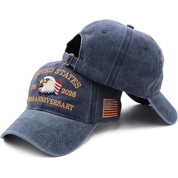 Baseball Cap USA 250th Anniversary Patriotic Hat 1776–2026