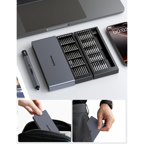 Mini Electric Screwdriver 80-in-1 Cordless Precision Repair Kit for Dad