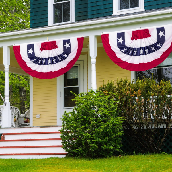 Red White Blue Flag Patriotic Bunting Set for 4th of July Decor