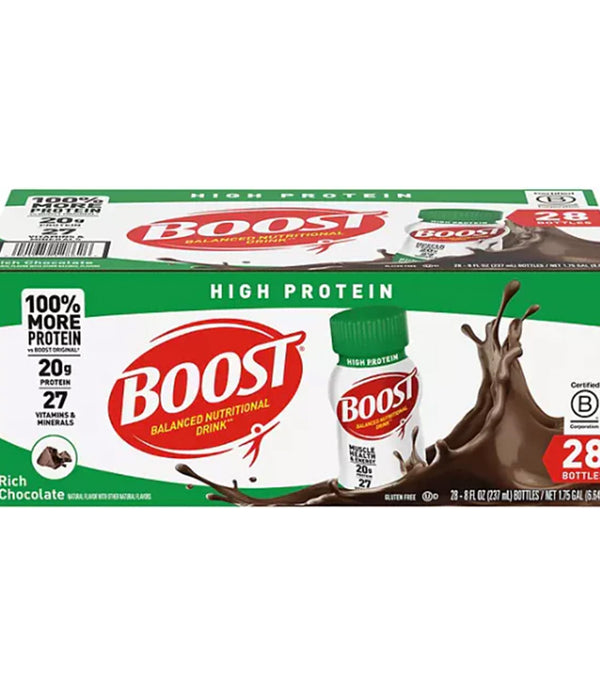BOOST 20g High Protein Nutritional Drink, Chocolate 8 fl. oz., 28 ct.