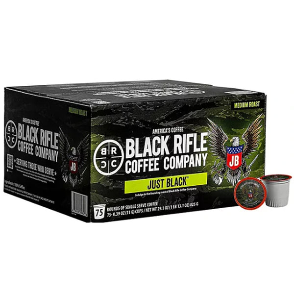 Black Rifle Coffee Company Just Black, Medium Roast K-Cup Coffee Pods - 75 Count