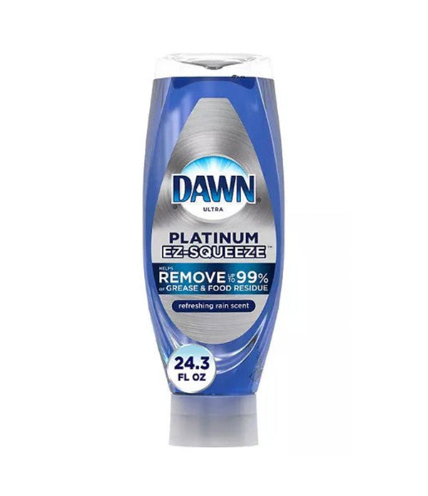 Dawn EZ-Squeeze Platinum Liquid Dish Soap, Refreshing Rain Scent 24.3 fl. oz., 4 pk.