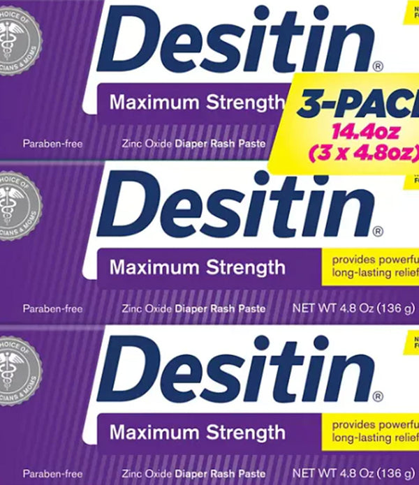 Desitin Maximum Strength Diaper Rash Paste 4.8 oz., 3 pk.