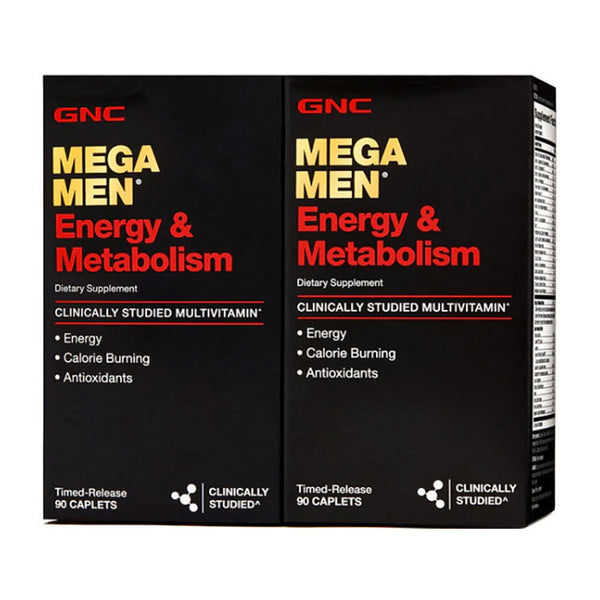 GNC Mega Men Energy & Metabolism Multivitamin Caplets 180 ct.