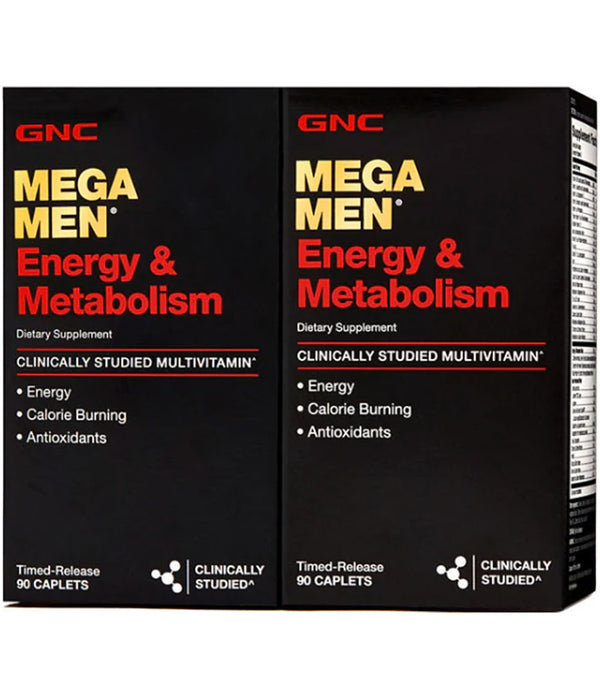 GNC Mega Men Energy & Metabolism Multivitamin Caplets 180 ct.