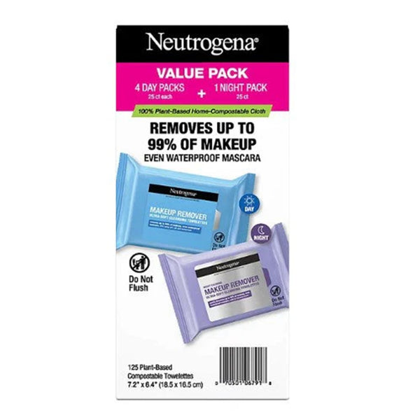 Neutrogena Makeup Remover & Night Calming Cleansing Towelettes, 25 ct., 5 pk.