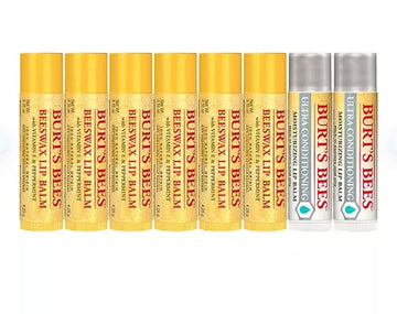 Burt's Bees 100% Natural Origin Beeswax Moisturizing Lip Balm 8 pk.