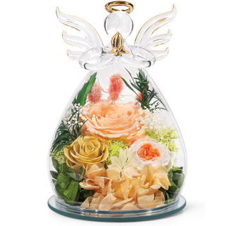 Best Mother’s Day Gifts – Preserved Rose in Glass Angel Figurine for Mom, Grandma, Wife, or Daughter