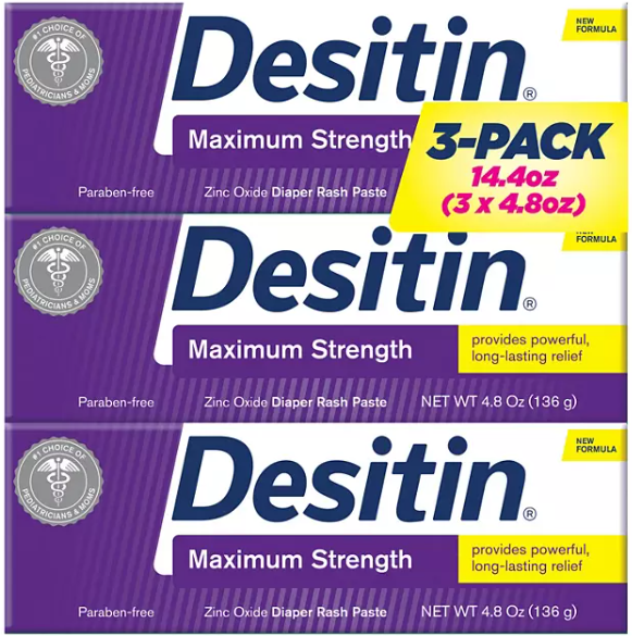 Desitin Maximum Strength Diaper Rash Paste 4.8 oz., 3 pk.