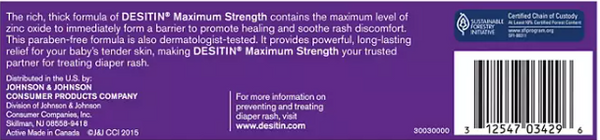 Desitin Maximum Strength Diaper Rash Paste 4.8 oz., 3 pk.