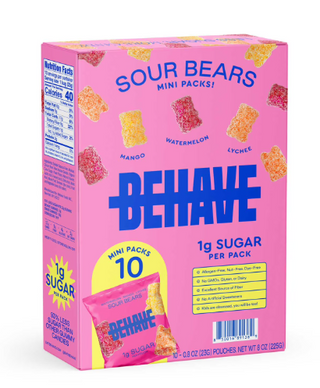 BEHAVE Sour Bears Mini Packs, 10 pk.
