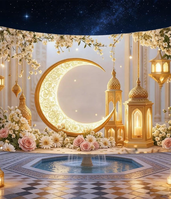 Large Ramadan Wall Decor 40x60 Inch, Eid Mubarak Backdrop for Home Party, Ramadan Banner Islamic Festival Decoration
