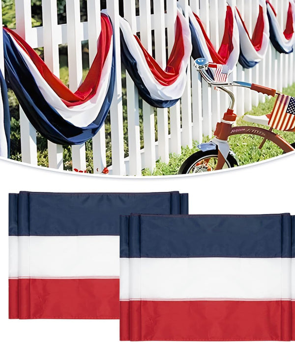 4th of July Decorations US Flag Bunting Patriotic Banner Set