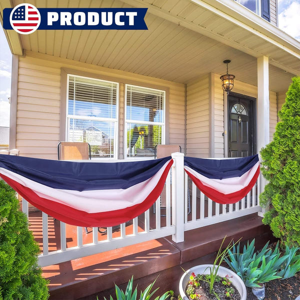 4th of July Decorations US Flag Bunting Patriotic Banner Set