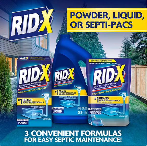 RID-X Septic Tank Treatment Powder, 49 oz.